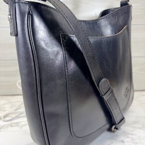 Patricia Nash Black Leather Crossbody Bag